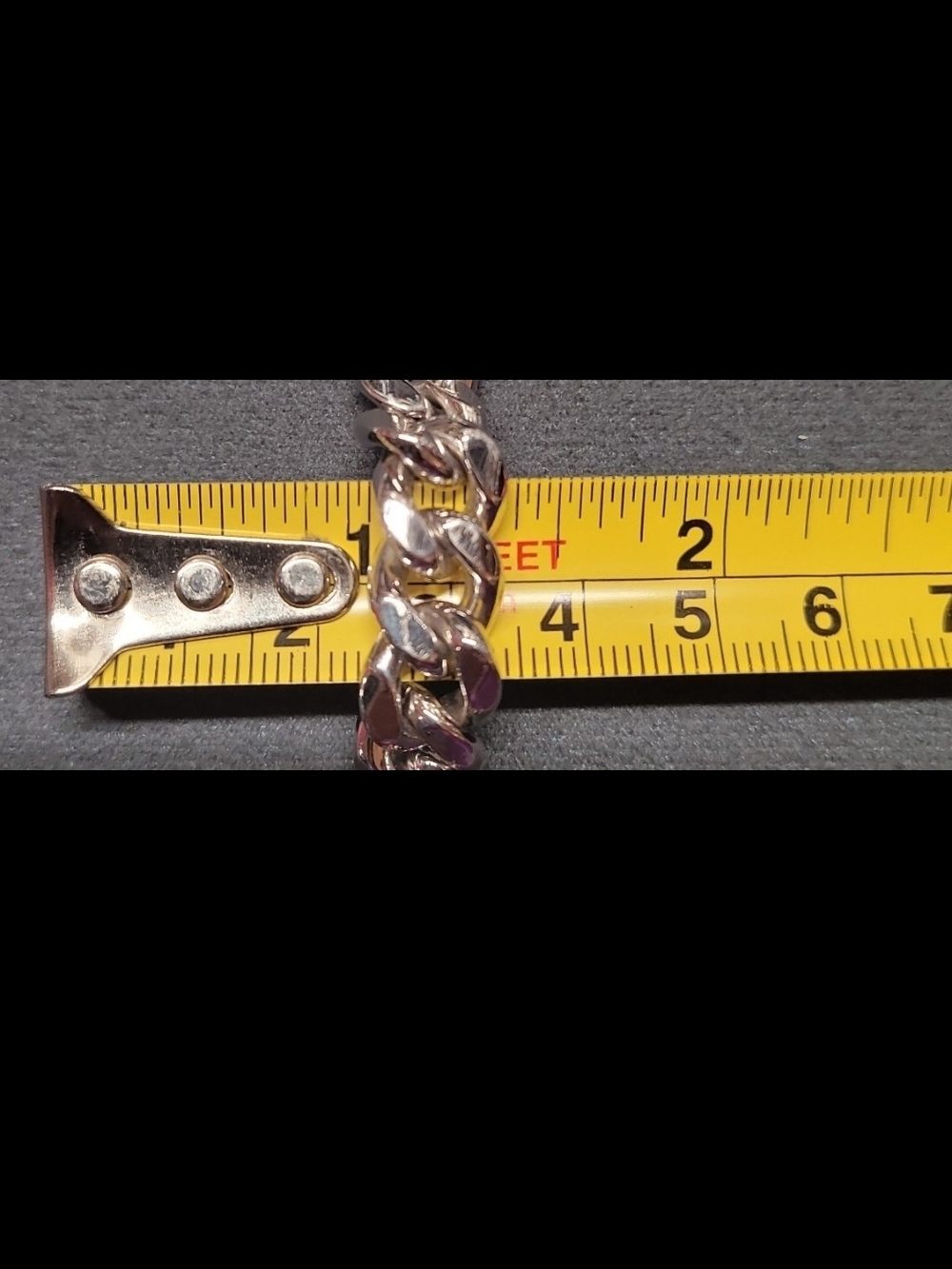 Sterling Silver Cuban Link Bracelet - Silver - Picture 6 of 6